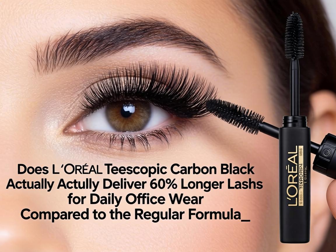 Does L'Oréal Telescopic Carbon Black Actually Deliver 60% Longer Lashes for Daily Office Wear Compared to the Regular Formula_