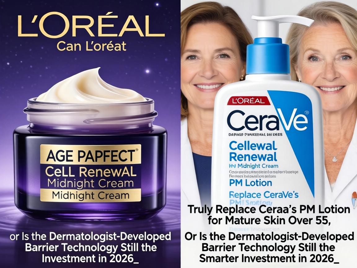 Can L'Oréal's Age Perfect Cell Renewal Midnight Cream Truly Replace CeraVe's PM Lotion for Mature Skin Over 55, or Is the Dermatologist-Developed Barrier Technology Still the Smarter Investment in 2026_