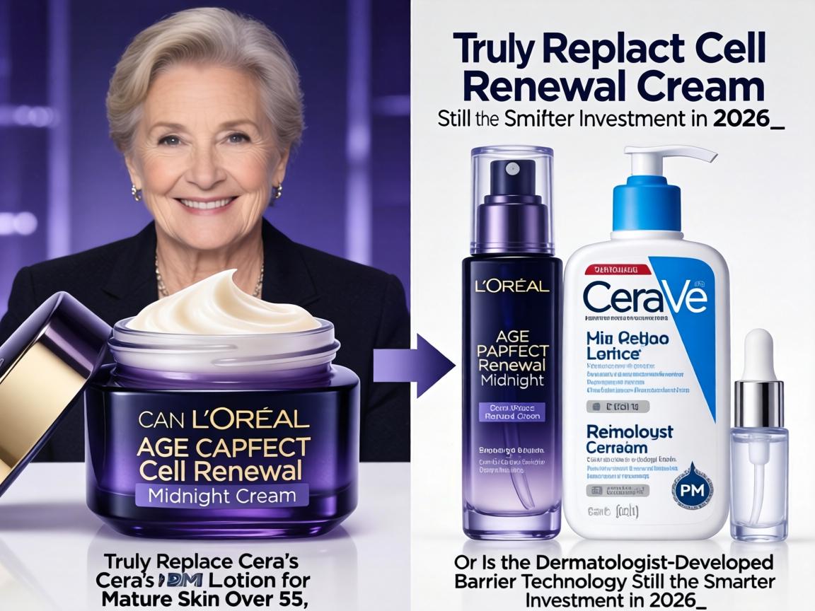 Can L'Oréal's Age Perfect Cell Renewal Midnight Cream Truly Replace CeraVe's PM Lotion for Mature Skin Over 55, or Is the Dermatologist-Developed Barrier Technology Still the Smarter Investment in 2026_