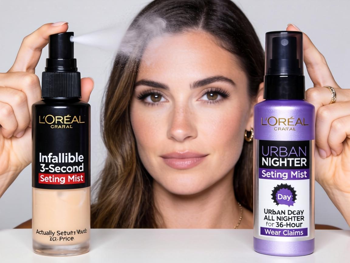 Is L'Oreal Infallible 3-Second Setting Mist Actually Worth Half the Price of Urban Decay All Nighter for 36-Hour Wear Claims_