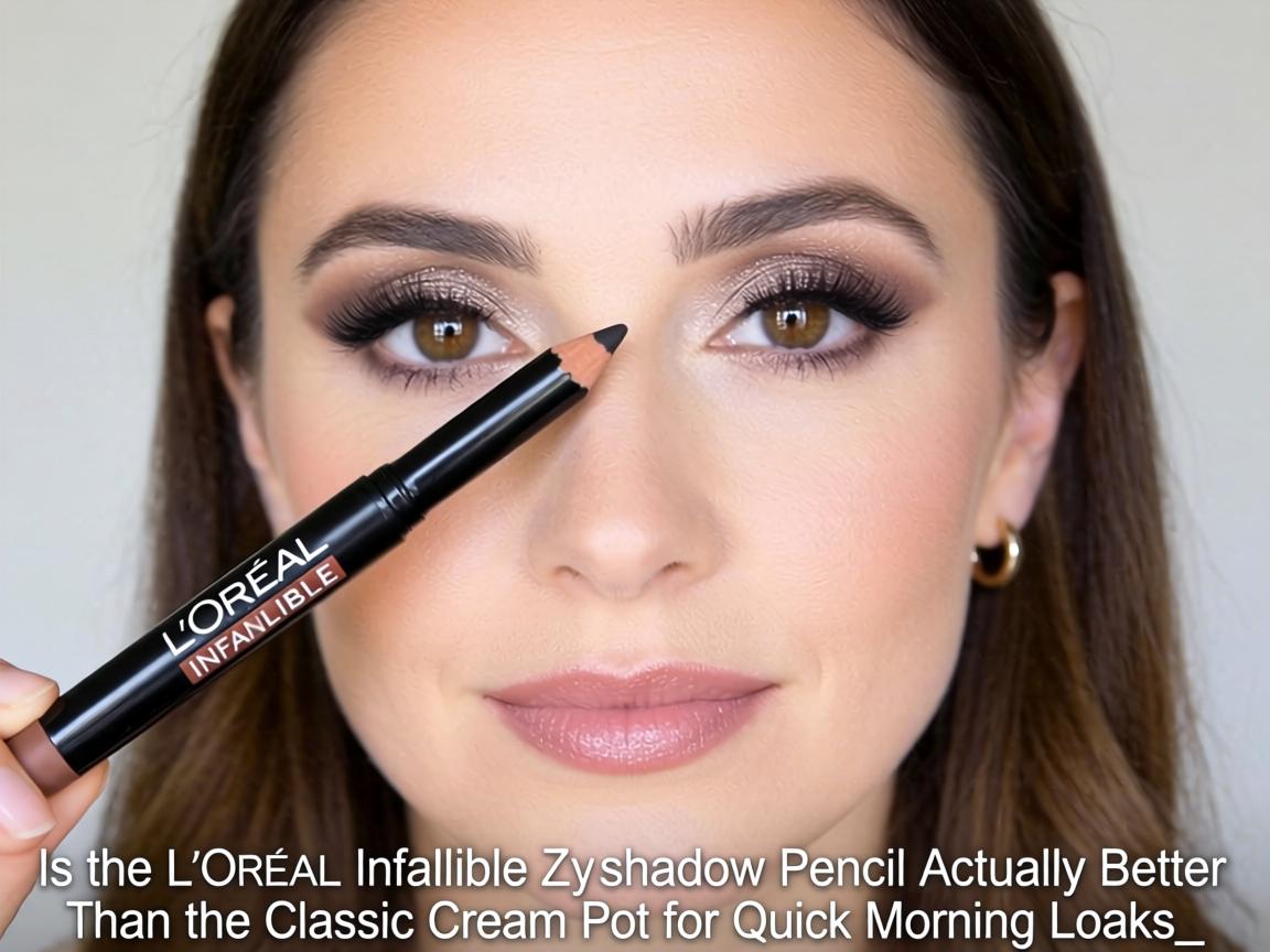 Is the L’Oréal Infallible Eyeshadow Pencil Actually Better Than the Classic Cream Pot for Quick Morning Looks_